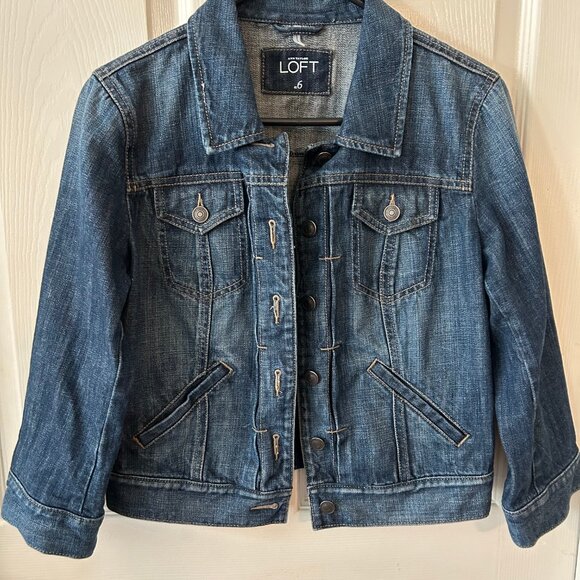 Loft Jean Jacket Size 6 - Picture 5 of 7